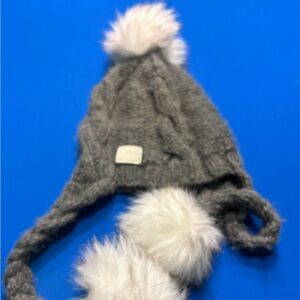 Cozy Gray Knit Pom-Pom Hat by Turtle Fur